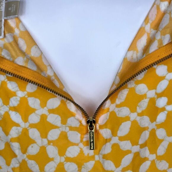 Michael‎ Kors Yellow & White Zip-Back Shell - Picture 7 of 13